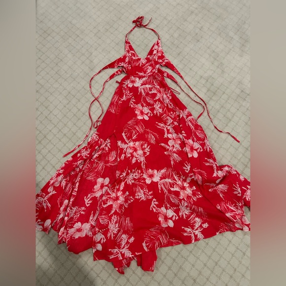 Free People Floral Red Maxi Dress - Picture 3 of 7